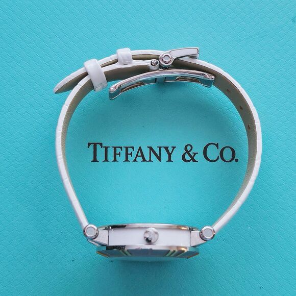RARE Tiffany & Co. Stainless Steel Ceramic 18k Gold 30mm Atlas Automatic Watch. - Picture 5 of 11